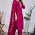 magenta rayon embroidered kurta sets