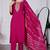 magenta rayon embroidered kurta sets
