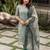 green cotton blend printed kurta sets