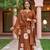 brown muslin embroidered kurta sets