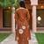 brown muslin embroidered kurta sets