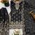 Black color gymmi silk embroidery work wedding wear sharara set