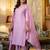 lavender viscose rayon embroidered kurta sets