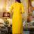 yellow viscose rayon embroidered kurta sets
