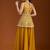 Yellow color star georgette party wear designer peplum sharara set