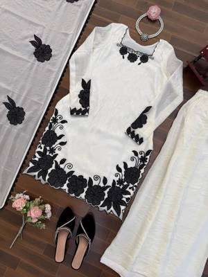 white silk blend embroidered kurta sets 2