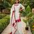 white silk blend embroidered kurta sets