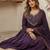 purple chanderi silk embroidered kurta sets