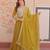yellow georgette embroidered kurta sets