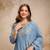 LIGHT BLUE vichitra silk embroidered kurta sets