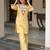 yellow crepe embroidered kurta sets