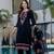 black chinon  kurta sets