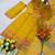 yellow chinon  kurta sets