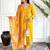 yellow chinon  kurta sets