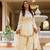 off white satin embroidered kurta sets