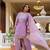 purple satin embroidered kurta sets