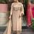 peach chanderi silk embroidered kurta sets
