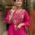 rani pink chanderi silk embroidered kurta sets