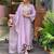 lavender chanderi silk embroidered kurta sets