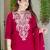 PINK silk blend embroidered kurta sets