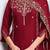 red vichitra silk embroidered kurta sets