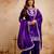purple silk blend embroidered kurta sets