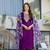 purple silk blend embroidered kurta sets