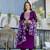 purple silk blend embroidered kurta sets