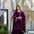 dark purple georgette embroidered kurta sets