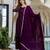 dark purple georgette embroidered kurta sets