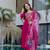 hot pink chanderi embroidered kurta sets