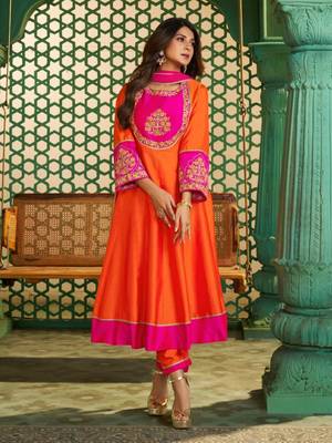 multicolor cotton silk embroidered kurta sets 1