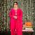 hot pink chanderi embroidered kurta sets