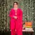 hot pink chanderi embroidered kurta sets