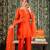 orange chanderi embroidered kurta sets