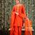 orange chanderi embroidered kurta sets