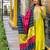 yellow silk blend embroidered kurta sets