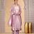 Purple orgenza jacquard kurta set with pant & dupatta