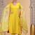 Yellow  chiffon kurta set with pant & dupatta