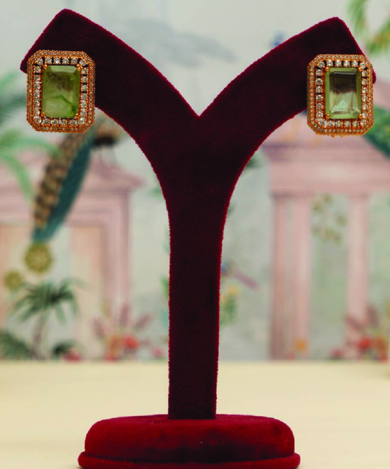 Gold plated kundan multicolor stones choker necklace set