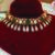 Gold plated kundan choker necklace set