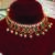 Gold plated kundan multicolor stones choker necklace set
