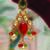 Gold plated kundan multicolor stones choker necklace set