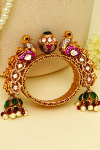 Gold plated multicolor heritage kada