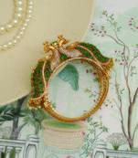 Gold plated green stones heritage kada