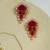 Gold plated red stones earrings