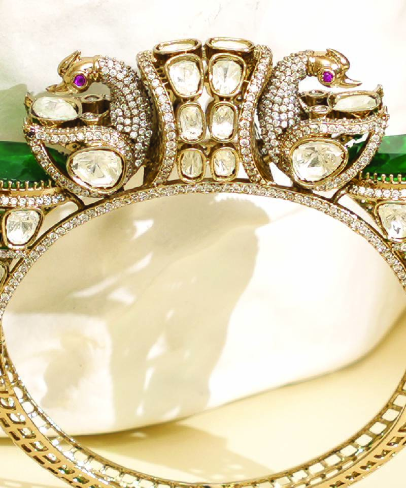 Zircon green stone royal kada