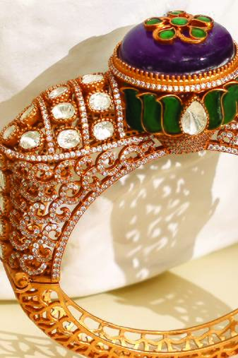 Zircon purple stone royal kada