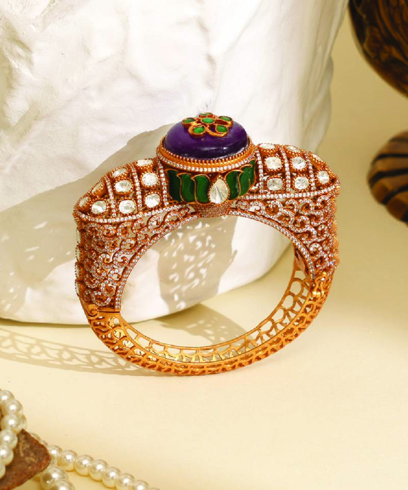 Zircon purple stone royal kada