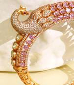 Zircon pink stone royal kada